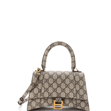 Gucci x Balenciaga The Hacker Project Hourglass Top Handle Bag GG Coated Canvas Small