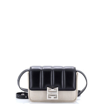 Givenchy 4G Shoulder Bag Padded Leather and Canvas Small