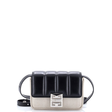 Givenchy 4G Shoulder Bag Padded Leather and Canvas Small