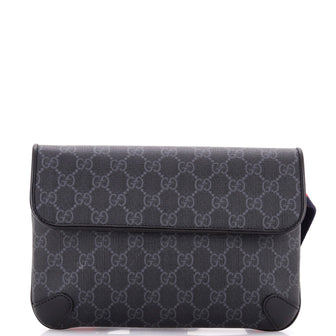 Gucci Web Flap Belt Bag GG Coated Canvas