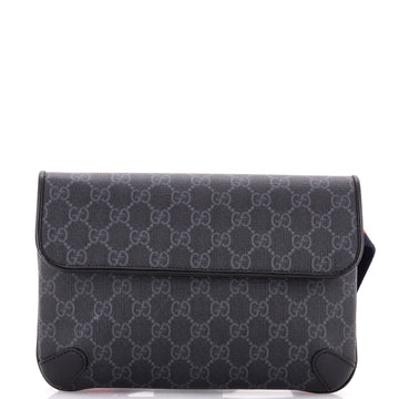 Gucci Web Flap Belt Bag GG Coated Canvas