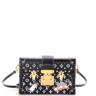 Louis Vuitton Petite Malle Handbag Limited Edition Grace Coddington Catogram Canvas