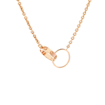 Cartier Love Interlocking Necklace 18K Rose Gold
