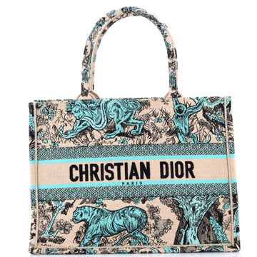 Christian Dior Book Tote Embroidered Canvas Medium