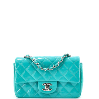Chanel Classic Single Flap Bag Quilted Patent Mini