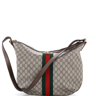 Gucci Ophidia Half Moon Hobo GG Coated Canvas Large