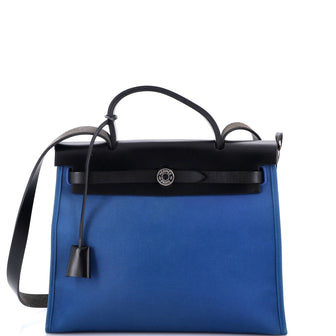 Hermes Herbag Zip Leather and Toile 31