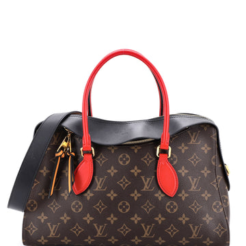 Louis Vuitton Tuileries Handbag Monogram Canvas with Leather