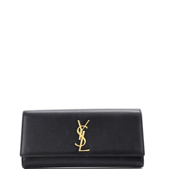 Saint Laurent Classic Monogram Clutch Leather Long