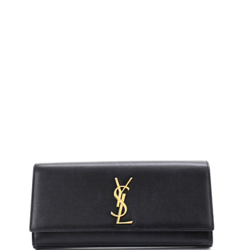 Saint Laurent Classic Monogram Clutch Leather Long
