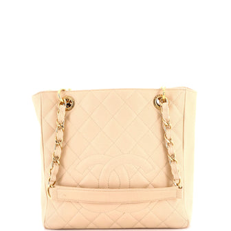 Chanel Petite Shopping Tote Quilted Caviar