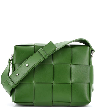 Bottega Veneta Cassette Zip Camera Crossbody Bag Maxi Intrecciato Leather