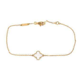 Van Cleef & Arpels Sweet Alhambra Bracelet 18K Yellow Gold and Mother of Pearl