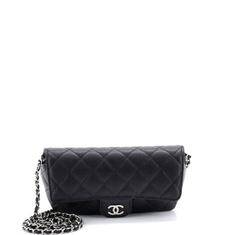 Chanel Classic Sunglasses Case with Chain Quilted Caviar