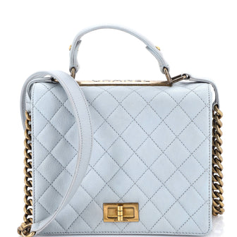Chanel Rita Top Handle Flap Bag Quilted Goatskin Large