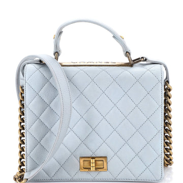 Chanel Rita Top Handle Flap Bag Quilted Goatskin Large