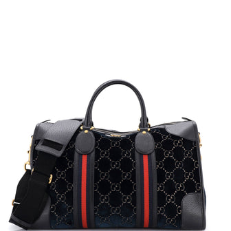 Gucci Convertible Duffle Bag GG Velvet Medium