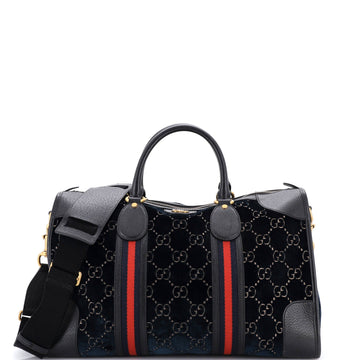 Gucci Convertible Duffle Bag GG Velvet Medium