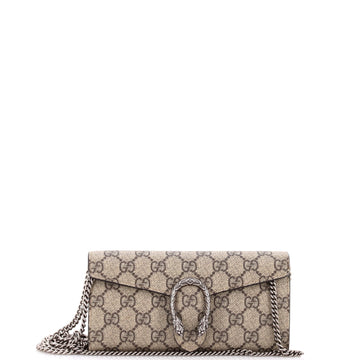 Gucci Dionysus Chain Wallet GG Coated Canvas Long