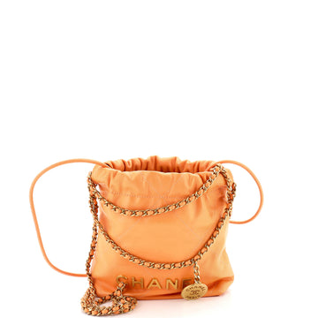 Chanel 22 Chain Hobo Quilted Calfskin Mini