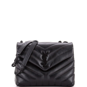 Saint Laurent Loulou Shoulder Bag Matelasse Chevron Leather Small