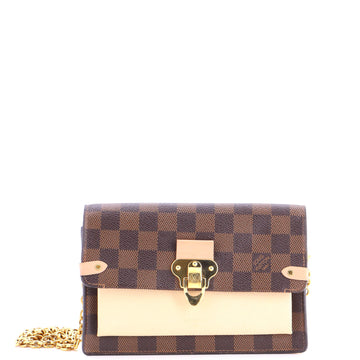 Louis Vuitton Vavin Chain Wallet NM Damier with Leather