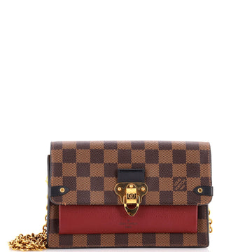 Louis Vuitton Vavin Chain Wallet NM Damier with Leather