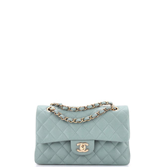 Classic Double Flap Bag Quilted Caviar Small
