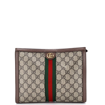 Gucci Ophidia Pouch GG Coated Canvas Medium