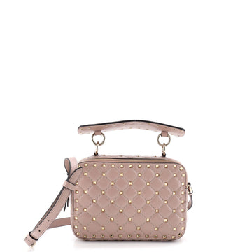 Valentino Garavani Rockstud Spike Camera Bag Quilted Leather Small