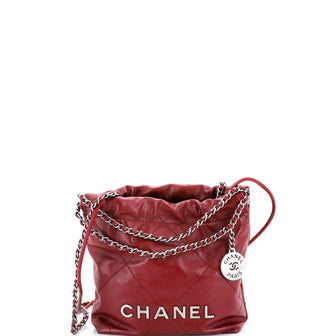 Chanel 22 Chain Hobo Quilted Calfskin Mini