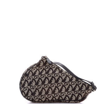 Christian Dior Vintage Saddle Bag Diorissimo Canvas Mini