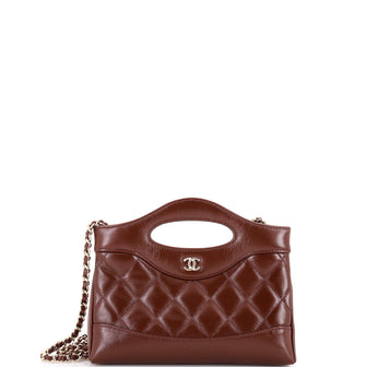 Chanel 31 Shopping Bag Clutch with Chain Quilted Lambskin Small