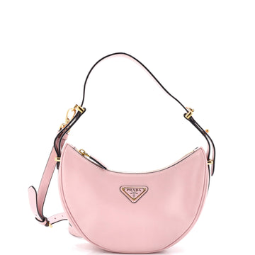 Prada Arque Half Moon Hobo Leather Small