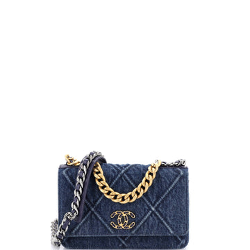 Chanel 19 Wallet on Chain Quilted Denim