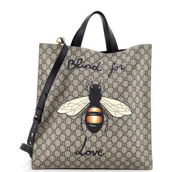 Gucci Convertible Soft Open Tote Printed GG Coated Canvas Tall