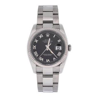Rolex Oyster Perpetual Datejust Automatic Watch Stainless Steel and White Gold 36