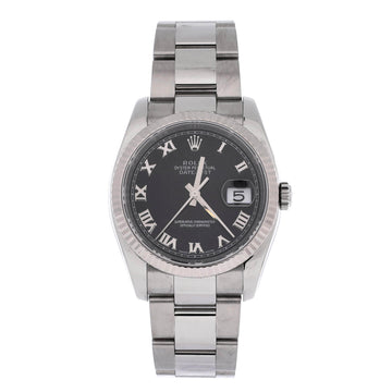 Rolex Oyster Perpetual Datejust Automatic Watch Stainless Steel and White Gold 36