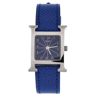 Hermes Heure H Quartz Watch Stainless Steel and Leather 21