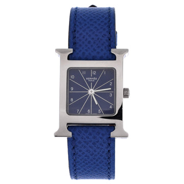 Hermes Heure H Quartz Watch Stainless Steel and Leather 21