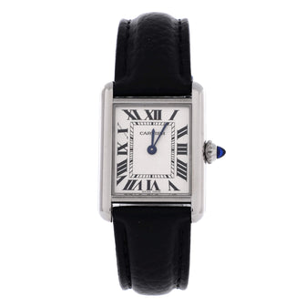 Cartier Must de Cartier Tank Quartz Watch Stainless Steel and Leather 22