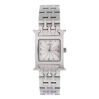 Hermes Heure H Quartz Watch Stainless Steel 21