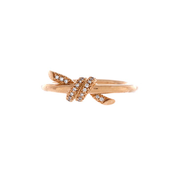 Tiffany & Co. Knot Ring 18K Rose Gold with Diamonds