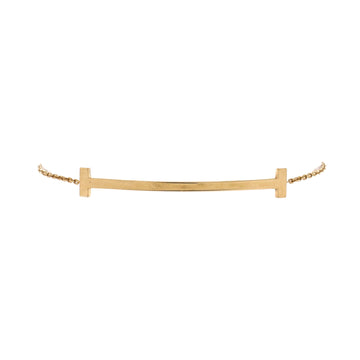 Tiffany & Co. T Smile Chain Bracelet 18K Yellow Gold Medium