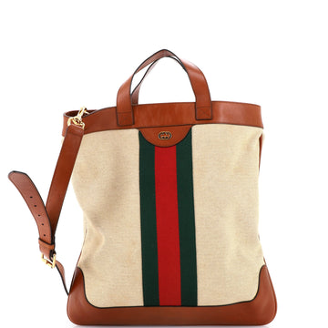 Gucci Shopping Tote Vintage Web Canvas Large