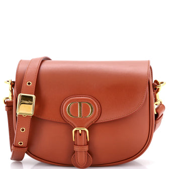 Christian Dior Bobby Flap Bag Leather Medium