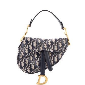 Christian Dior Saddle Handbag Oblique Canvas Mini