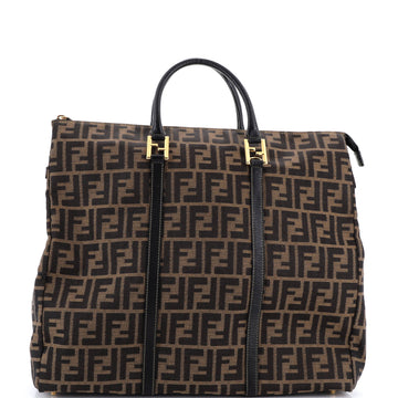 Fendi Vintage Zip Travel Tote Zucca Canvas Large