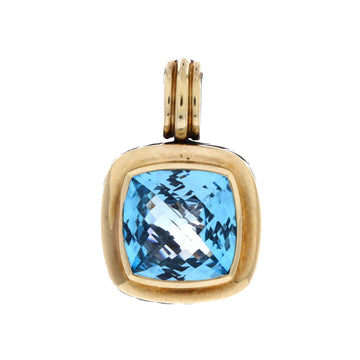 David Yurman Albion Enhancer Pendant Pendant & Charms Sterling Silver and 18K Yellow Gold with Topaz 20mm
