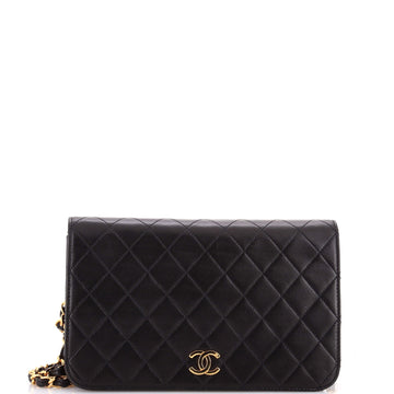 Chanel Vintage Full Flap Bag Quilted Lambskin Medium